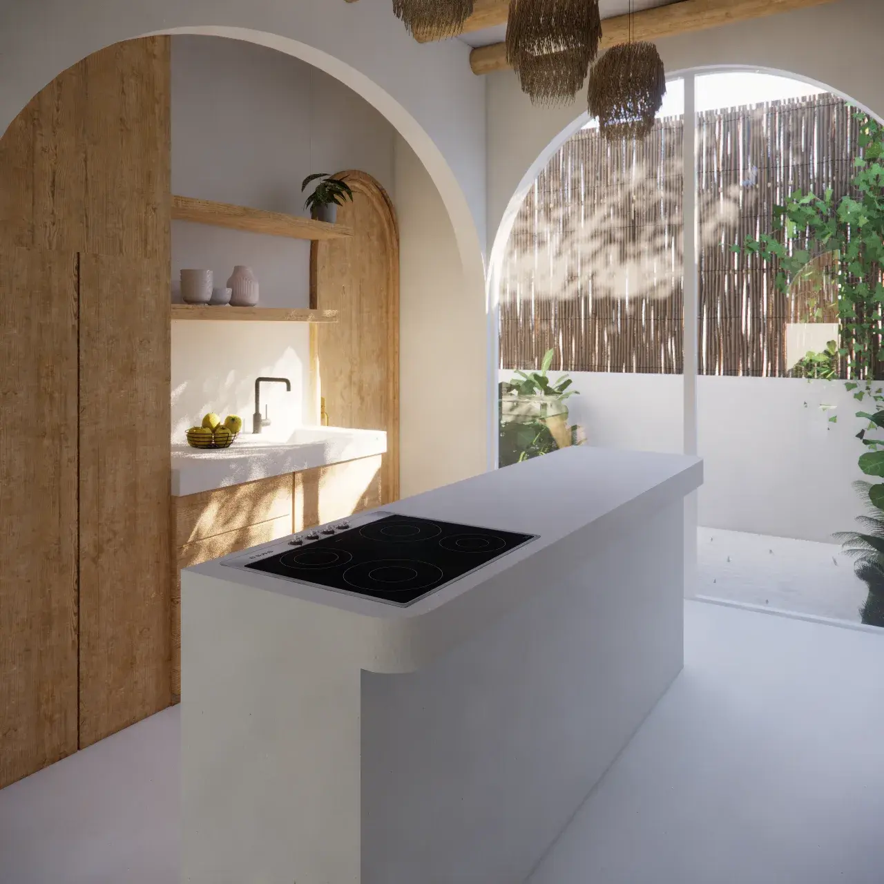 Ground floor kitchen with bar