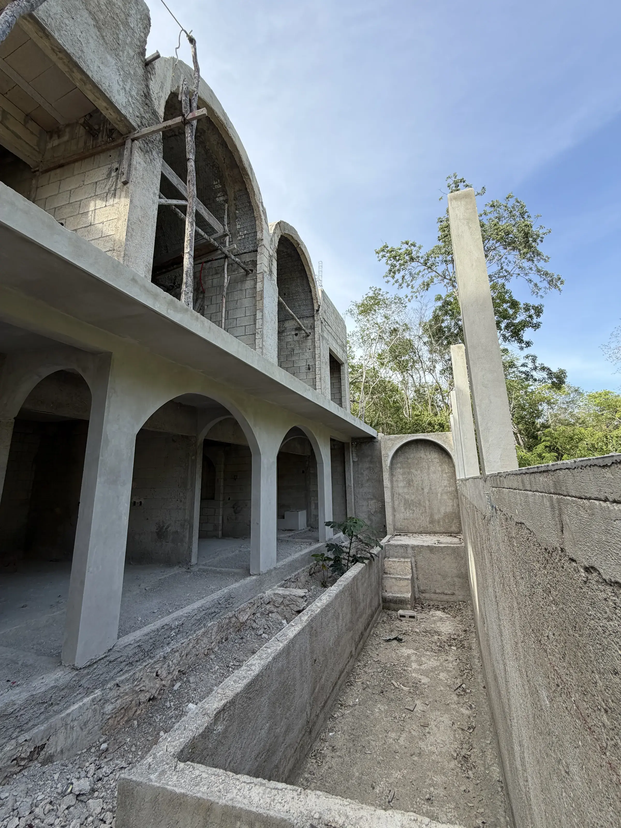 Main pool shell under construction