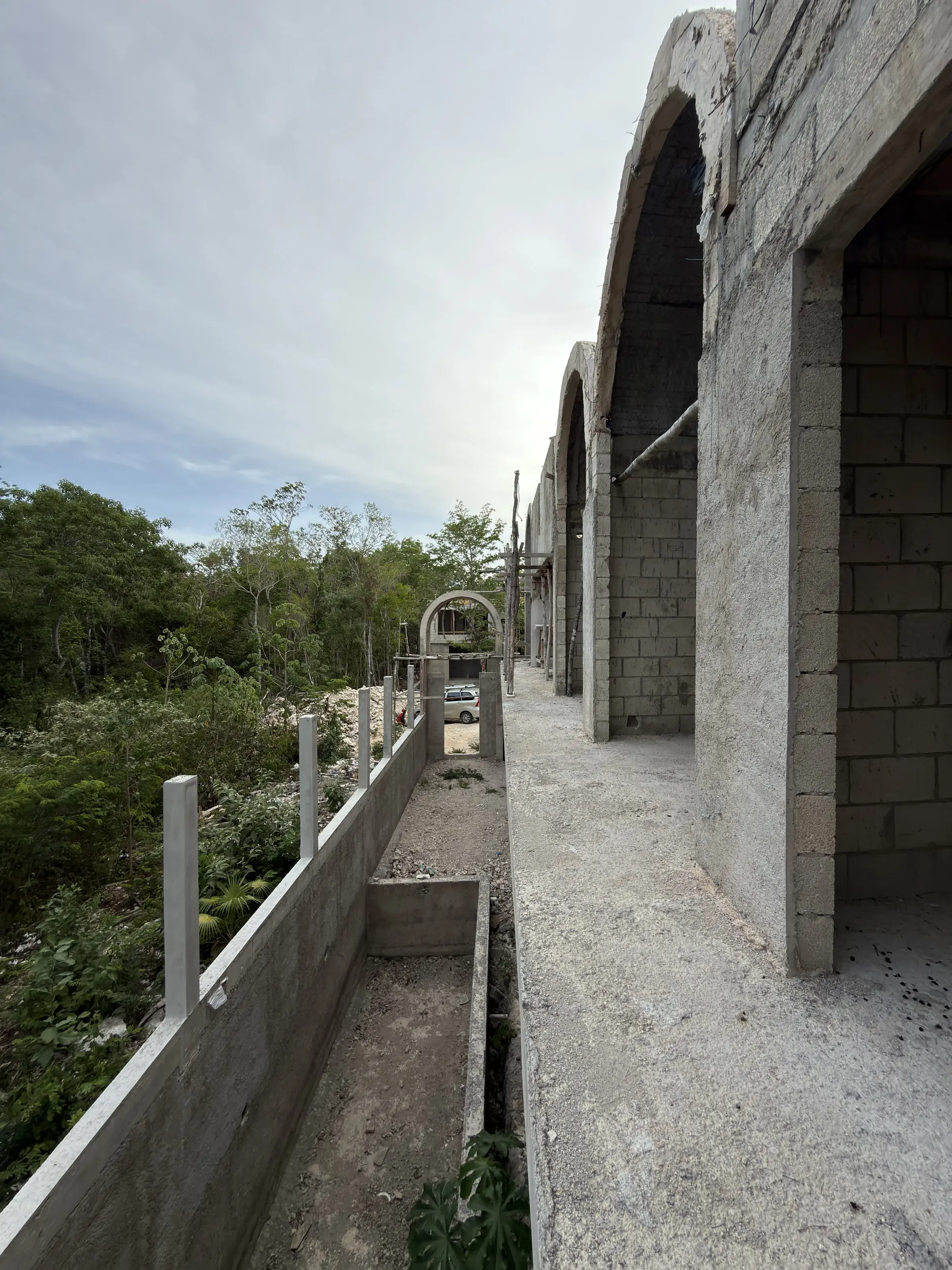 Second floor corridor under construction